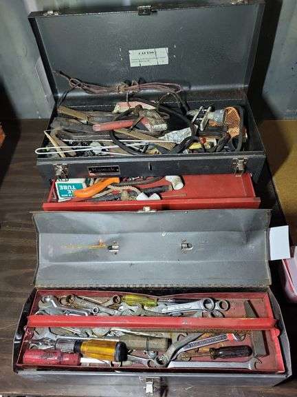 Two tool boxes with contents