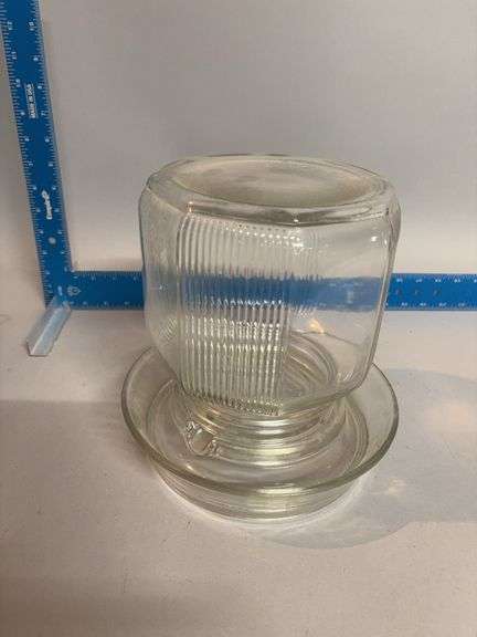 Clear glass chicken waterer image