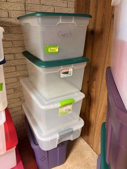 5 storage totes w/lids image