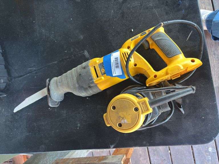 Dewalt battery operated 18v reciprocating saw -  no battery - and electric palm sander image