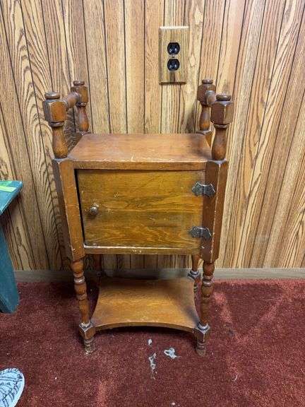 Old copper lined smoking stand image