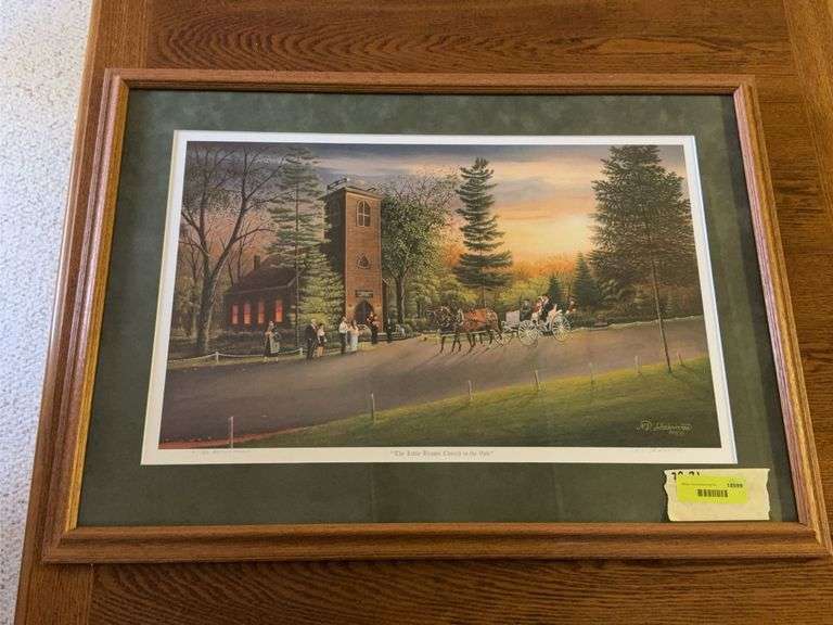 S/N AP "Little Brown Church in the Vale" summer print 29 x 21