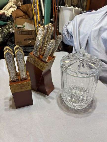 Cowboy living knives and crystal ice bucket