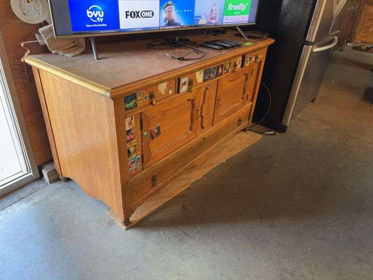 23D x 54L x 28H oak lowboy sideboard image
