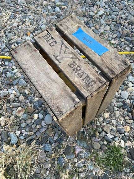 Big Y brand wooden crate
