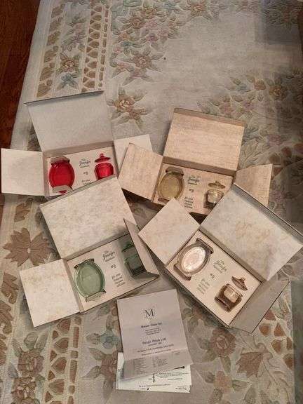 4 NIB Mosser glass kids dish sets