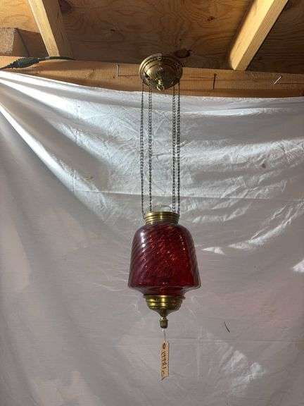Ruby shade sanctuary lamp image