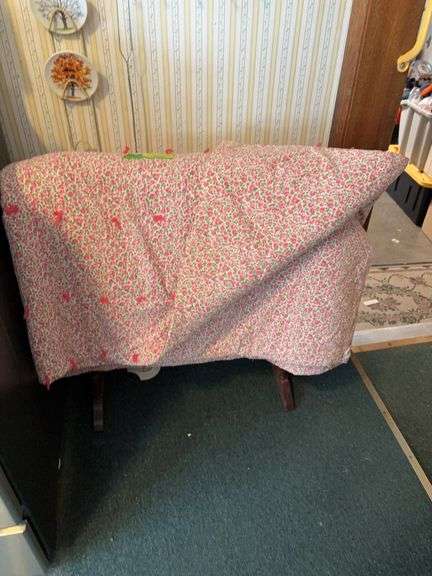 Quilt rack and 68x74 tied comforter image