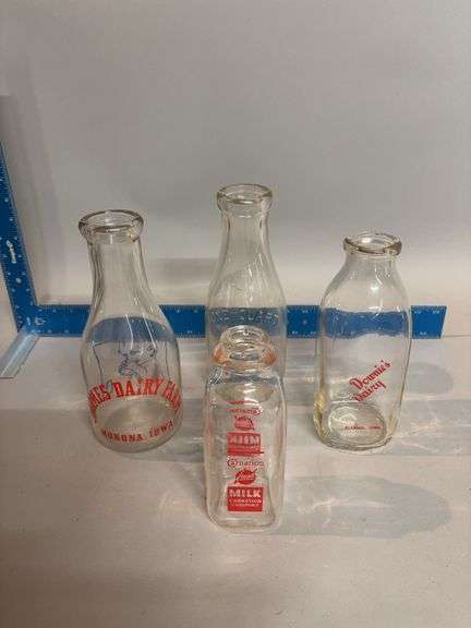 Milk bottles, some local image