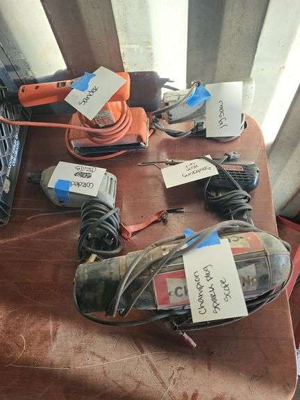 Spark plug scope, sander, drill, jig saw