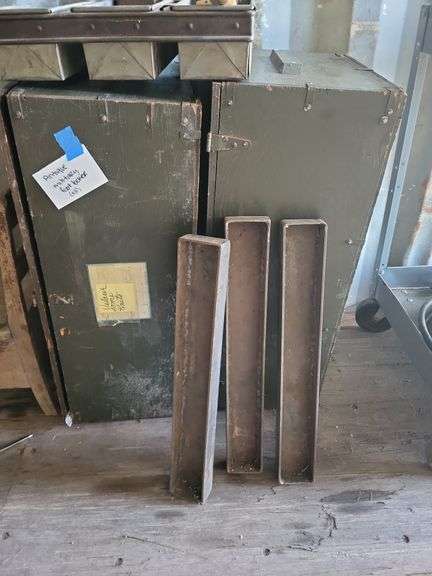 Military foot lockers with shelves