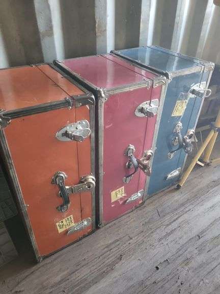 Three antique chests