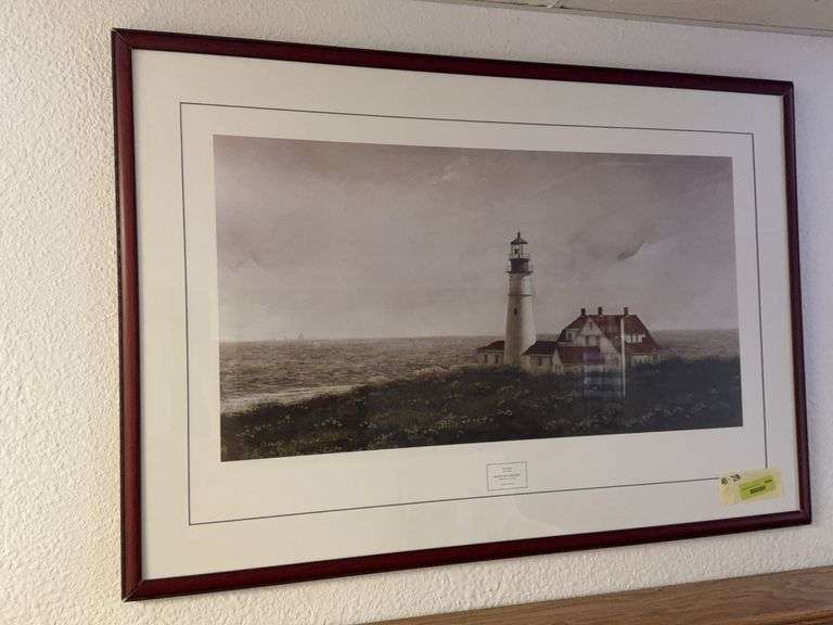 Above Portland Light Lighthouse print  41 x 28