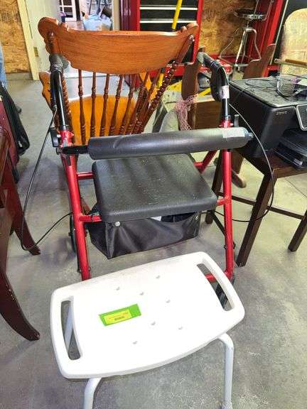 Rolling walker and shower chair image