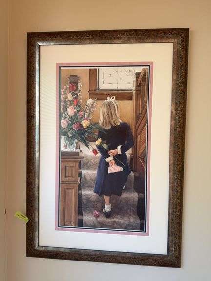 4 pieces wall art includes floral, S/N Lynn Bordignon-Snyder print and 2 Betsy Cameron prints image