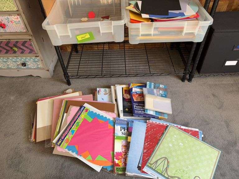 Large selection of scrapbooking paper image