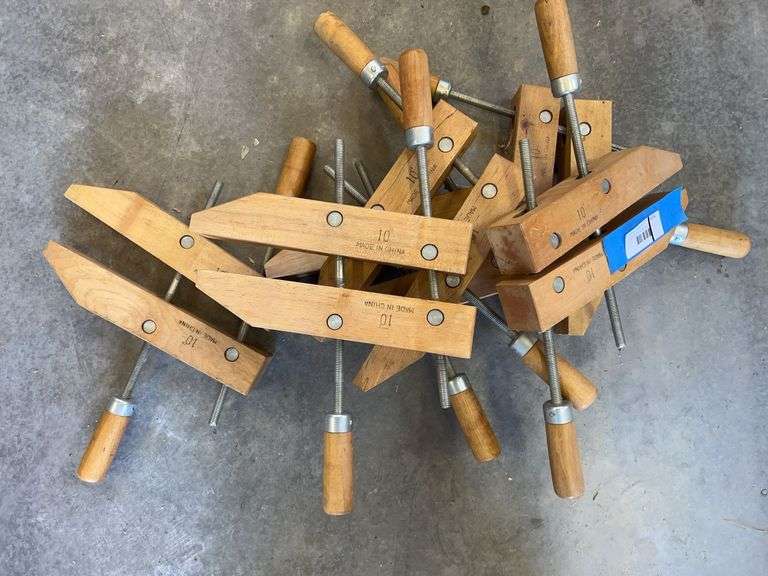 Assortment of wood clamps