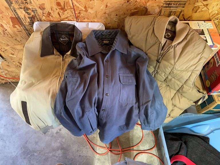 New with tags Walls size large vest, Levi Strauss like new extra large over shirt and extra large lined Rocky Mountain Elk Foundation coat