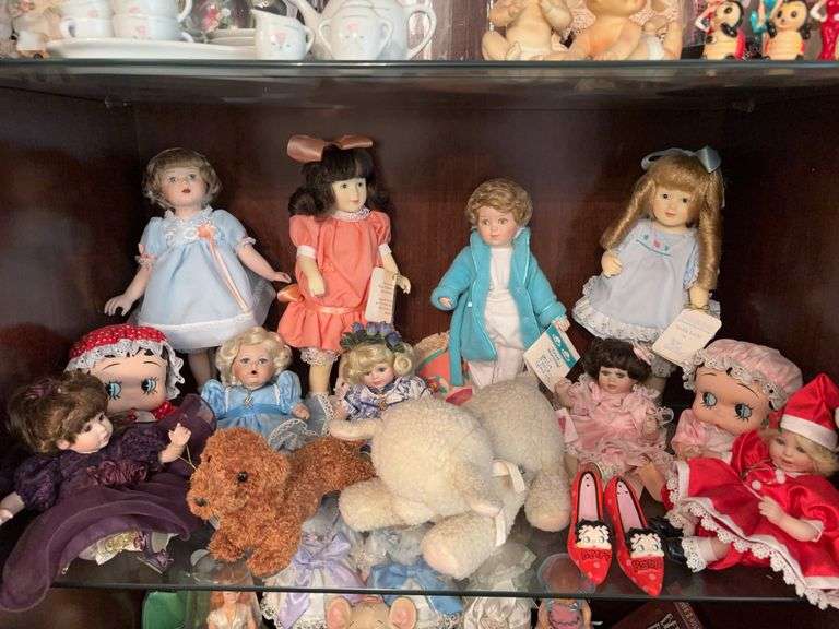 Bessie Pease Gutmann collector dolls, Betty Boop, Dakin musical sheep, Douglas dachshund, etc image