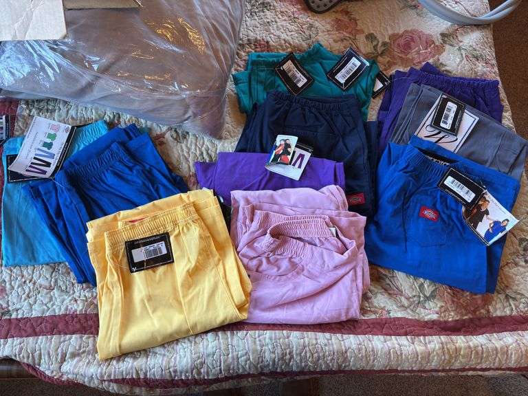 10 pairs of new with tags, dickies size medium medical scrub pants