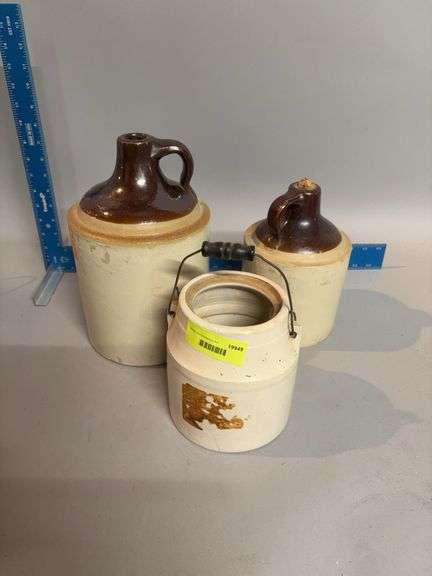 Gallon and half gallon brown top jugs and sealing jar image