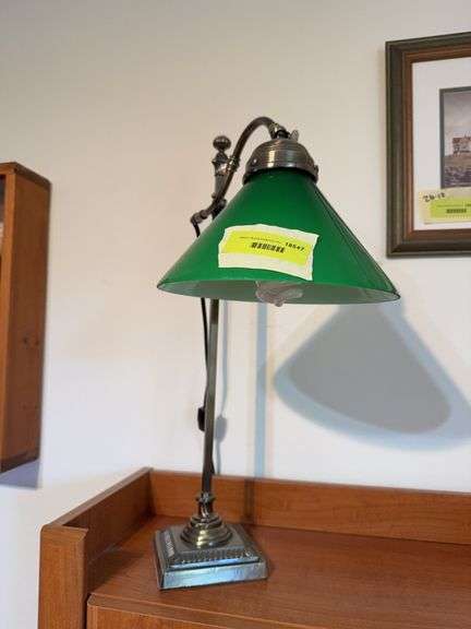 Modern desk lamp w/ green shade image