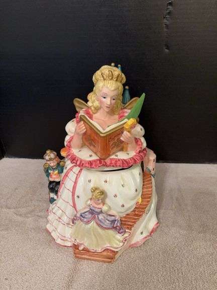 Fitz and Floyd Cinderella Fairy Godmother cookie jar image