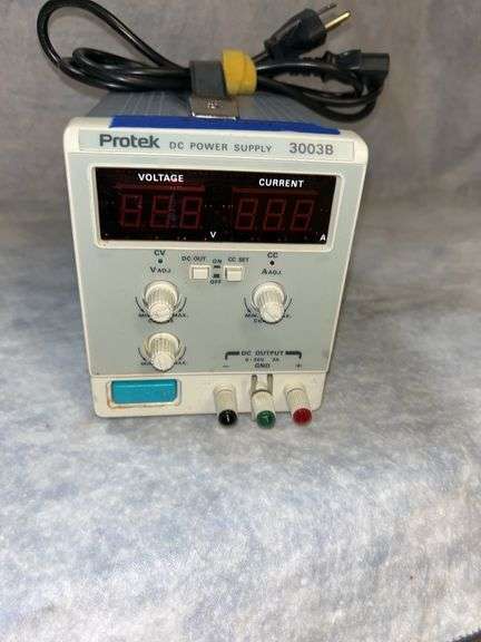 Protech 303b DC power supply, 0 to 30 volts - 3 amps, constant voltage or constant current operation with power cord. image