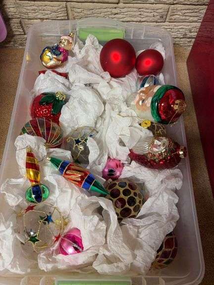 Tote of Christmas ornaments image