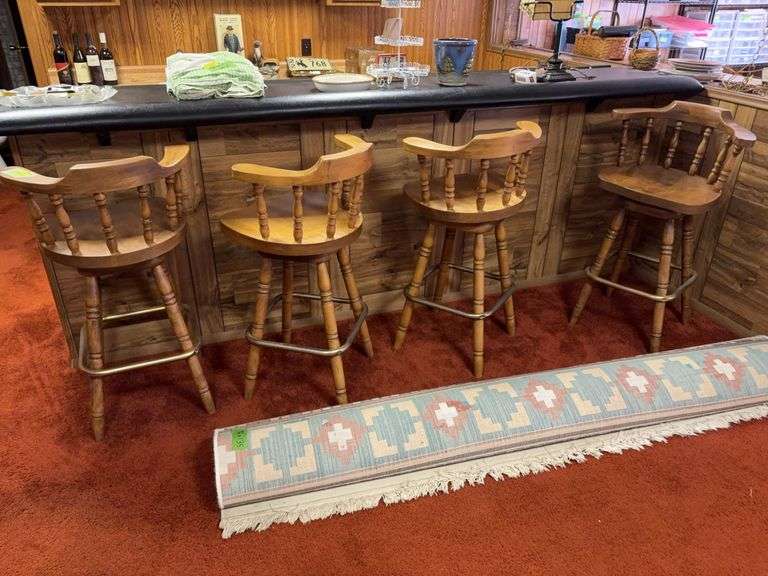 4 wrap around swivel 30" bar stools image