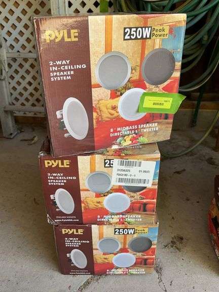 3 pair of NIB Pyle 250W in ceiling speakers image