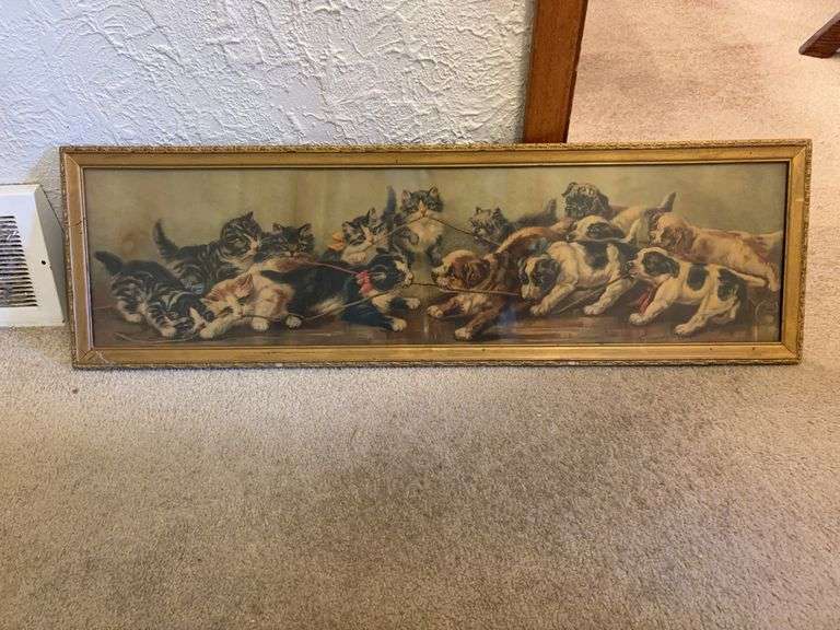 Puppy & kitten yard long tug of war image