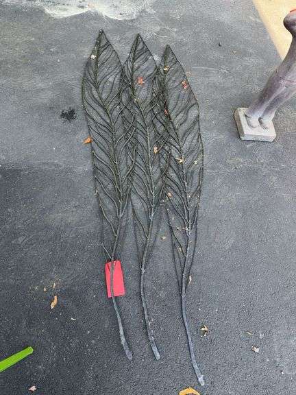 Approx 68” long metal “leaves” Hang them inside or out!! image