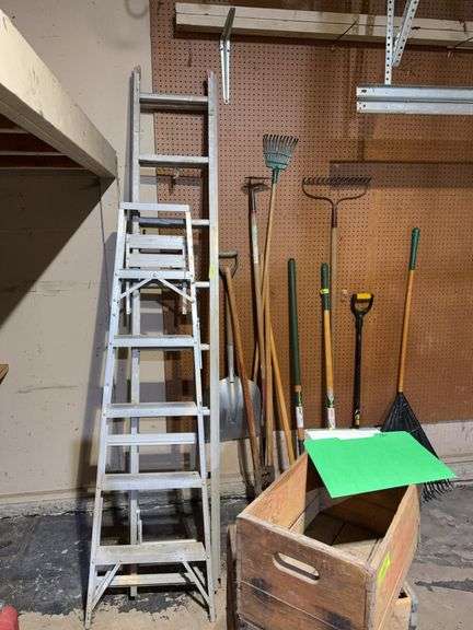 16' alum ext ladder and 6' step ladder