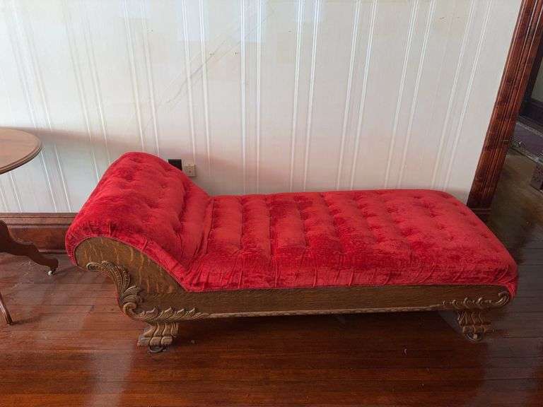 Oak fainting couch 27x27x72L image