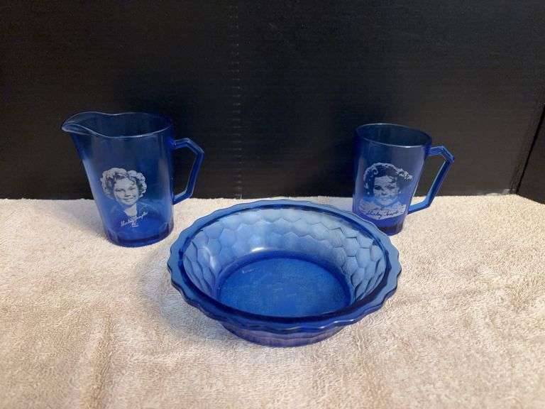 Shirley Temple pitcher, bowl and mug image
