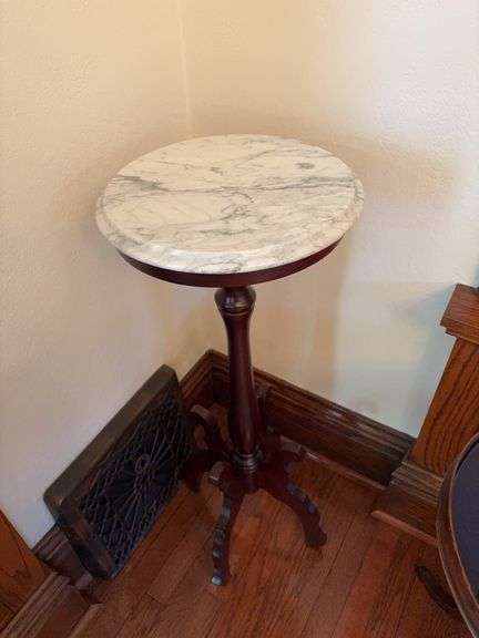 Marble top fern stand 14" round x 36" tall image