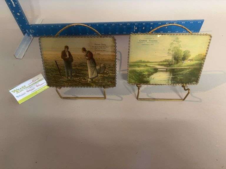 Two chain frame advertising pieces-Guttenberg and Garnavillo image