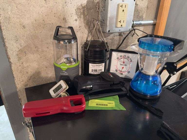 Flashlights, battery lights, thermometer etc... image