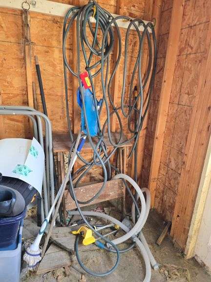 Garden hoses, kids car booster seat, kid gate, sprinkler, canopy etc... image