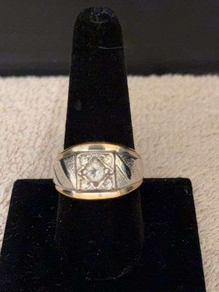 18KT GE men’s ring sz 9.5 image