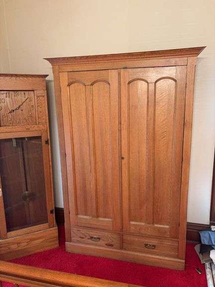 Oak wardrobe 19D x 52L x 78H image