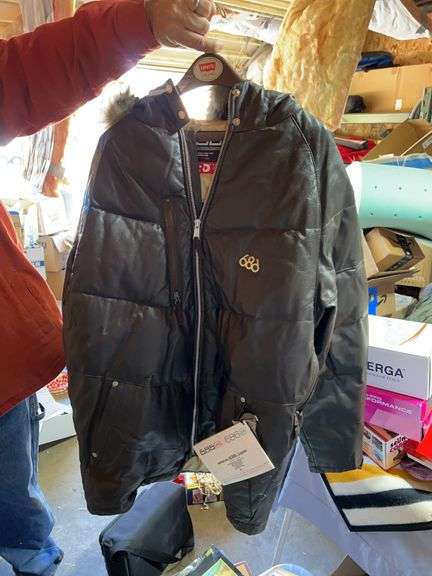 ARD 686 Leather down jacket new with tags mens xl