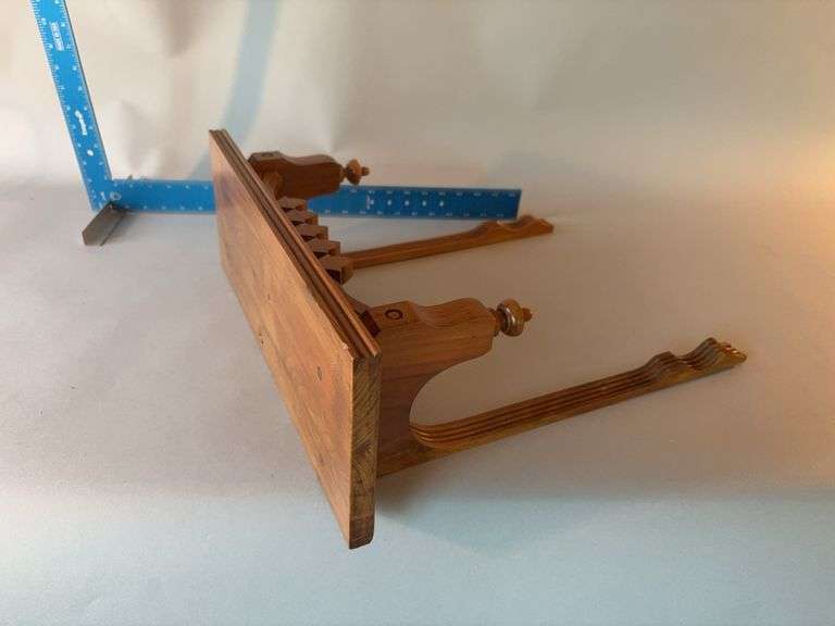 6.5x18 long walnut clock shelf image