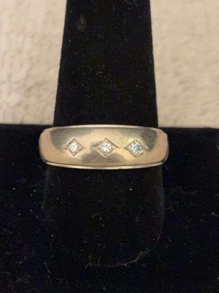 14kt with diamonds, mens sz 11 image