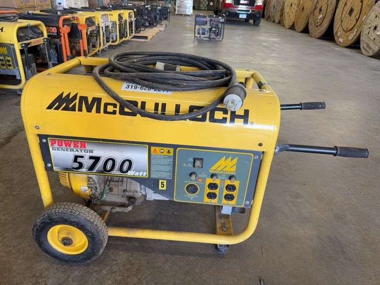 McCulloch F6000MK Portable Generator 11HP gas engine w/cord #5