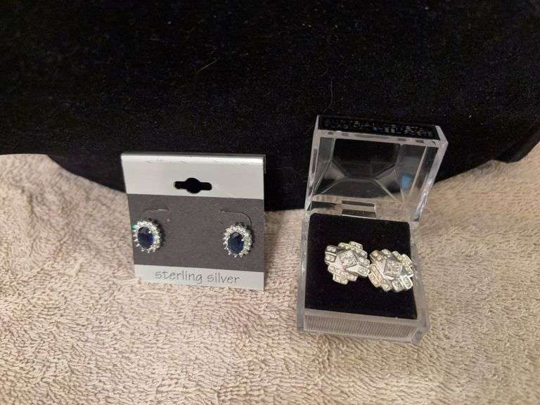 Sterling Silver earrings and Austrian Crystal earrings image