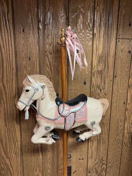 Blazon Inc plastic carousel horse on stand image