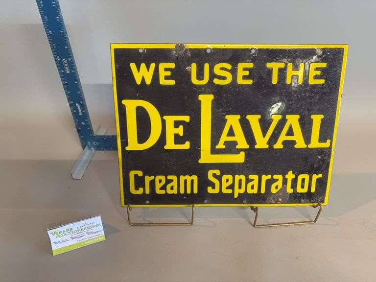 Porcelain DeLaval sign 12x16 image