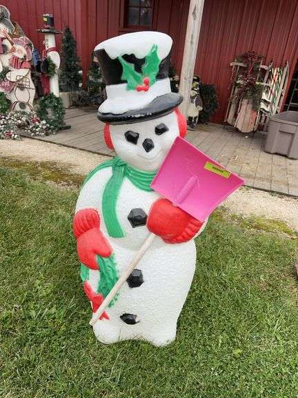 3' snowman blow mold image